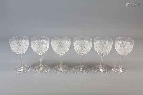 Six St Louis Crystal Glasses