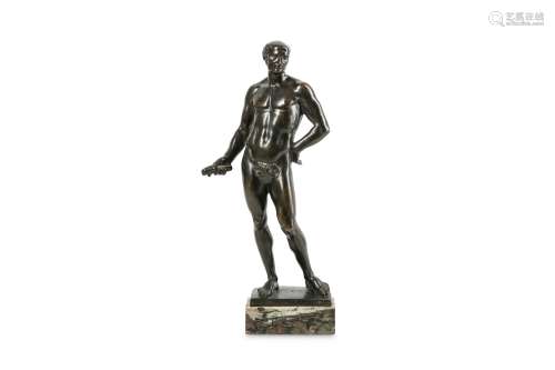 AN ITALO-FLEMISH BRONZE FIGURE OF JULIUS CAESAR, PROBABLY 18TH CENTURY  the nude figure standing a