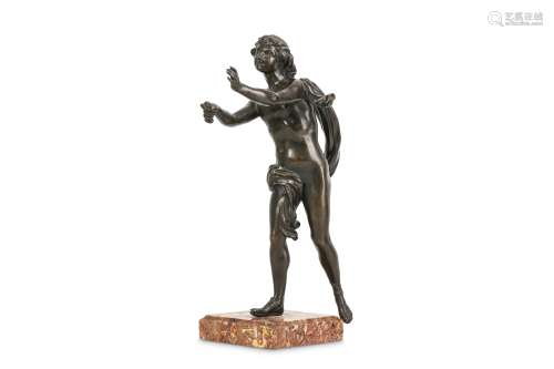 A BRONZE STATUETTE OF APOLLO, PROBABLY DRESDEN MIDDLE OF THE 18TH CENTURY AFTER THE ANTIQUE MARBLE