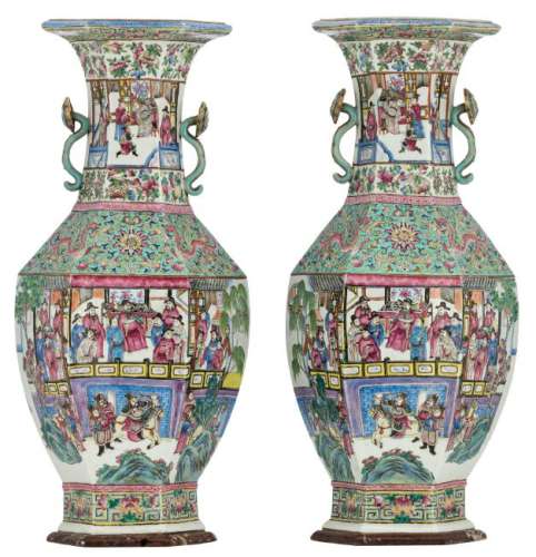 An exceptional pair of Chinese turquoise glazed and