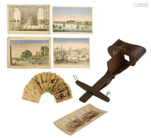 A stereoscope with some worldwide images (mainly