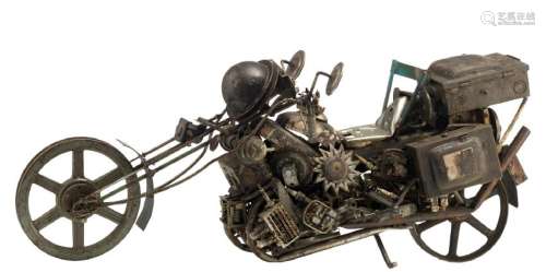 Nalle Nieto, untitled, a 'chopper', mixed media, dated