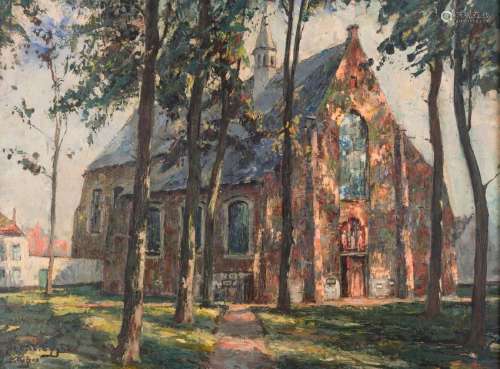 Verbrugghe C., 'Beguinage de Bruges', oil on panel,