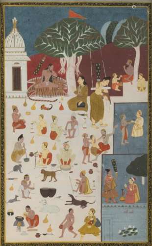 An Indian gouache representing different preparations