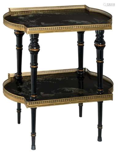 A Nap.III-period occasional table 'en deuil' and with