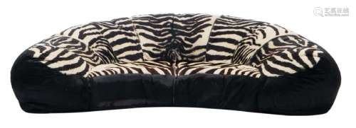 A 1960s eccentric sofa in the Memphis manner, with