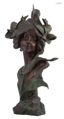 Causse J., 'Flore', patinated and green patinated