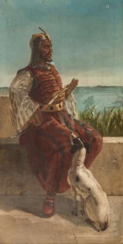 Meyer E., a Moorish warrior with his favorite animal,