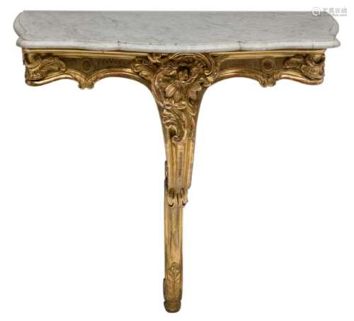 A second half of the 19thC gilt wood rococo style