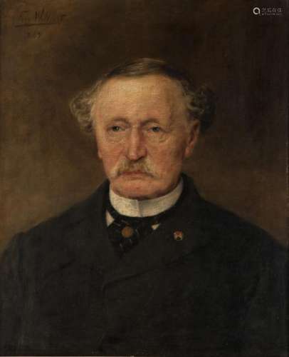Willaert F., a portrait of a man, oil on canvas, dated