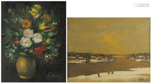 Schelck, winter ('Latem'), oil on canvas on fibreboard,