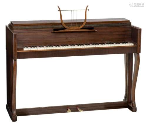 A mahogany and walnut veneered piano, Menuet Gaveau by