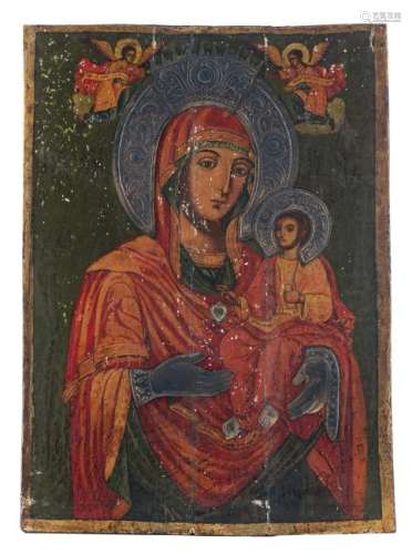 Eastern European icon with silver halo's wounds of the