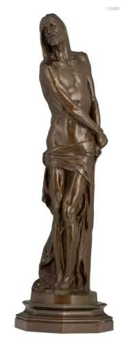 Desenfans, the scourged Jesus, patinated bronze, H 63,5