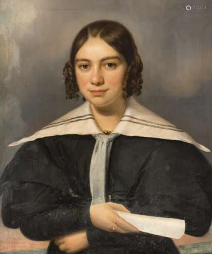 Attributed to Ch. Picque, the portrait of a young