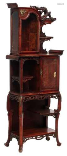 A late Victorian carved Chinese Chippendale Revival