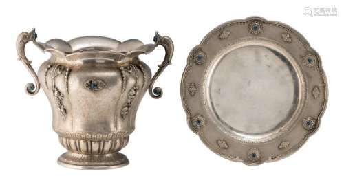 A most certainly Southern European silver jardiniere,