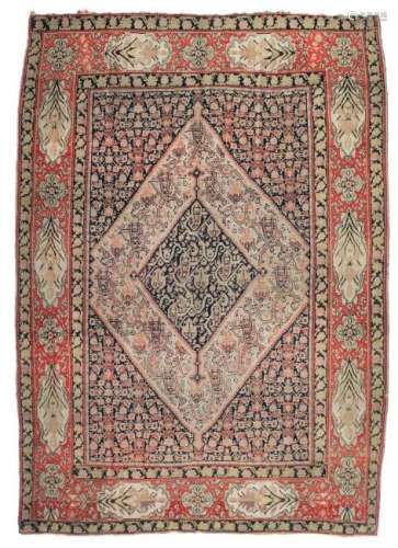 An Oriental woolen carpet, decorated with stylised