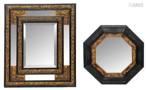Two baroque style mirrors, one of octagonal shape and
