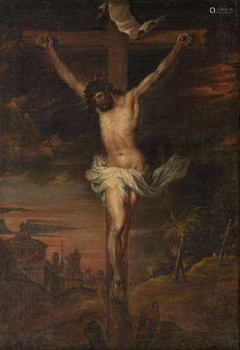 No visible signature, the crucified Christ, oil on