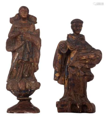 Two religious sculptures, possibly Southern Europe,
