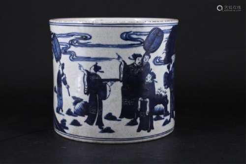 Chinese Qing Porcelian Blue&White Brush Pot