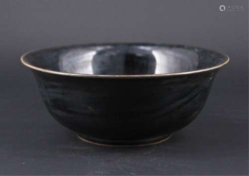 Chinese Ming Porcelain Black Glaze Bowl
