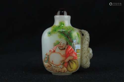 Chinese Qing Porcelain Enamal Snuff Bottle