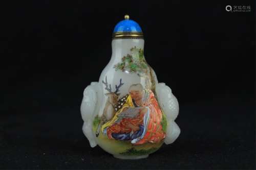 Chinese Qing Porcelain Enamal Snuff Bottle
