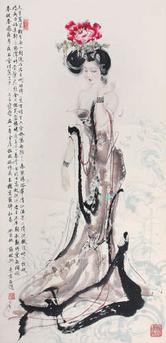 薛林兴（b.1951） 1993年作 三千宠爱在一身 立轴 纸本设色