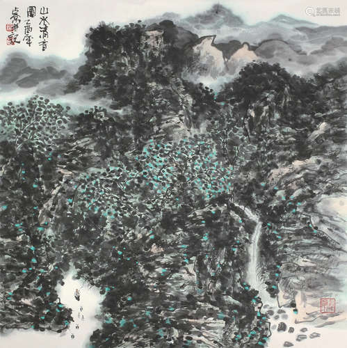 孟占京（b.1962） 2005年作 山水清音 镜心 纸本设色