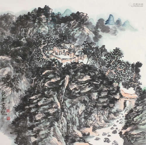 孟占京（b.1962） 2006年作 清泉山居 镜心 纸本设色