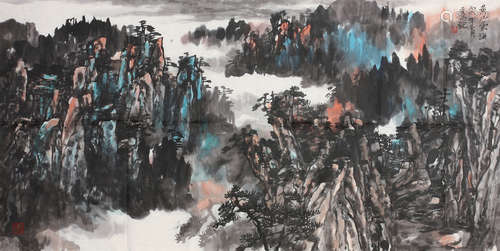 孟占京（b.1962） 2006年作 黄山云海 镜心 纸本设色