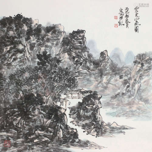 孟占京（b.1962） 2006年作 云光山色 镜心 纸本设色