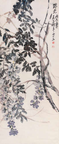 吴昌硕（1844～1927） 1916年作 花卉 立轴 纸本设色