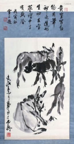 黄胄（1925～1997） 1982年作 驴 立轴 纸本水墨