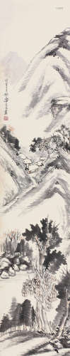 姚华（1876～1930） 1923年作 山居图 立轴 纸本设色