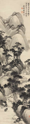 萧愻（1883～1944） 山水 立轴 纸本水墨