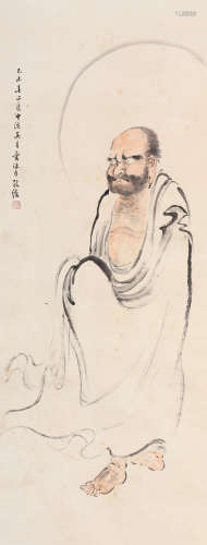 吴青霞（1910～2008） 1979年作 罗汉 立轴 纸本设色