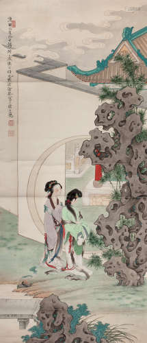 徐操（1898～1961） 双美图 立轴 纸本设色
