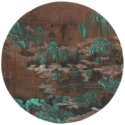 刘松年（1155～1218）（款） 江城如画 立轴 绢本设色