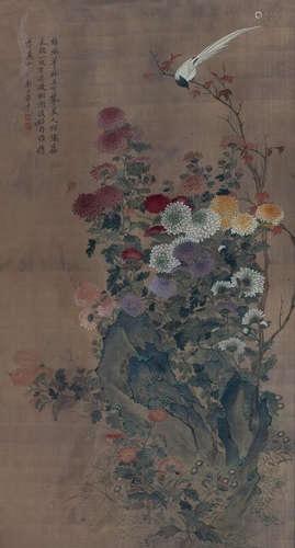 恽寿平（1633～1690） 锦树华林 镜心 绢本设色