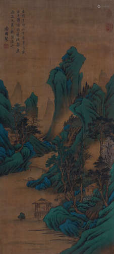 文徵明（1470～1559） 山水 立轴 绢本设色