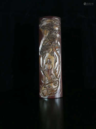 17-19TH CENTURY, A STORY DESIGN BAMBOO ARM HOLDER, QING DYNASTY