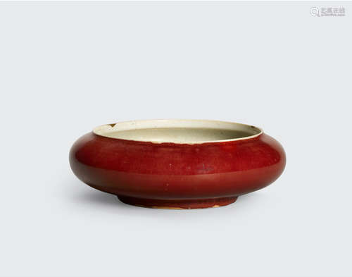 18th century A copper red glazed narcissus bowl