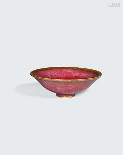 Late Qing/Republic period A flambé red glazed pottery bowl