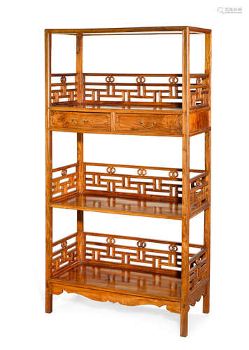 20th century A huanghuali bookshelf