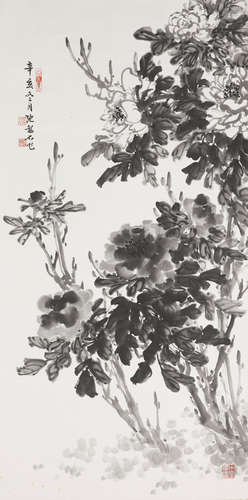 Ink Peonies, 1971 Zhang Shaoshi (1913-1991)