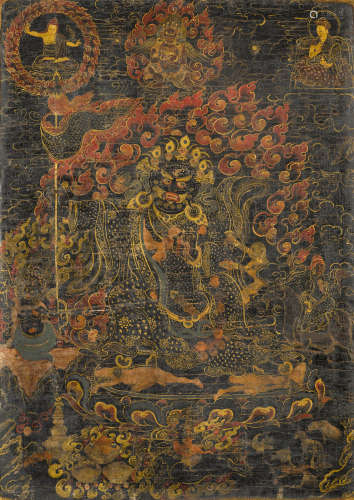 Tibet, circa 18th century A Thangka of Maning Mahakala
