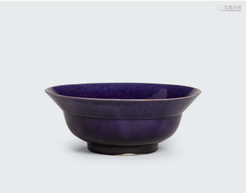 18th century An aubergine glazed ogee bowl